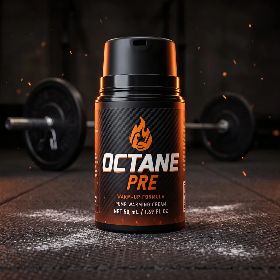 Show picture 2: OCTANE Pre: Pump Warming Cream pump bottle