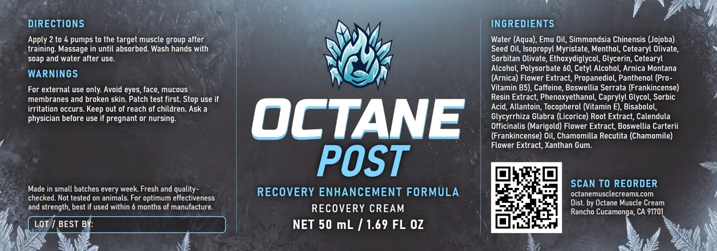 Show picture 5: OCTANE Post bottle label